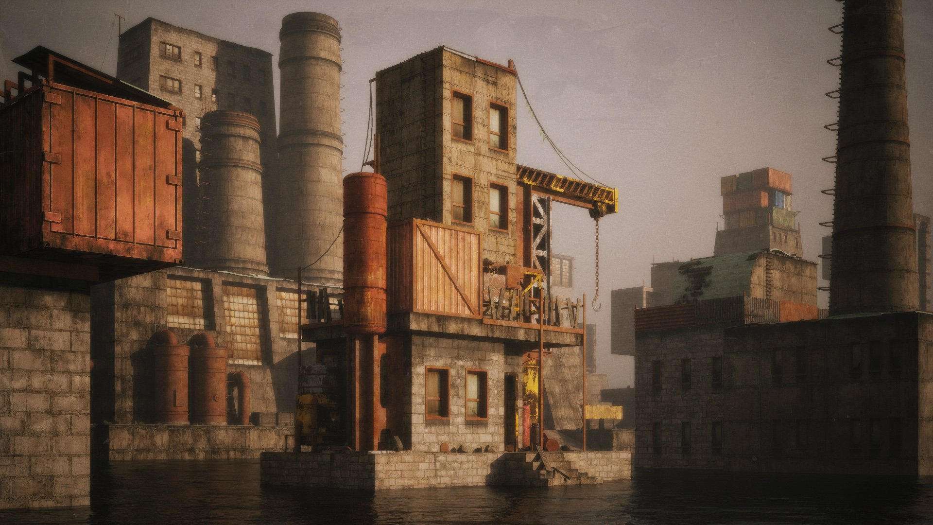 C4D模型-荒芜之地废墟工厂场景3D模型 Kitbash3d Wasteland C4D模型-荒芜之地废墟工厂场景3D模型 Kitbash3d Wasteland
